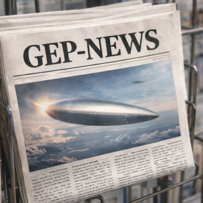 Zeitung mit dem Titel "GEP-NEWS" 